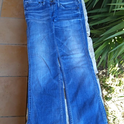 Women's denim pants medium size like new, blue