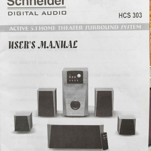 Home Cinema Schneider like new, wooden construction with remote control