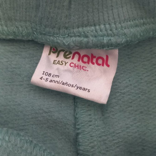 Prenatal fleece pants for girls 4-5 years like new, light green