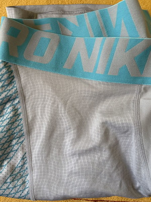 Nike Pro Compression Shorts XXL Like New, Grey with Turquoise Details