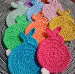 Easter handmade bunny coasters new