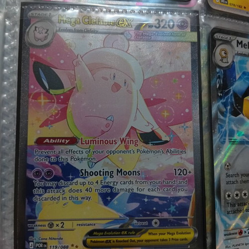 Mega Clefable ex κάρτα σαν καινούργιο, αυθεντική