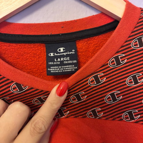 Champion boys' sweatshirt size 12 used, red
