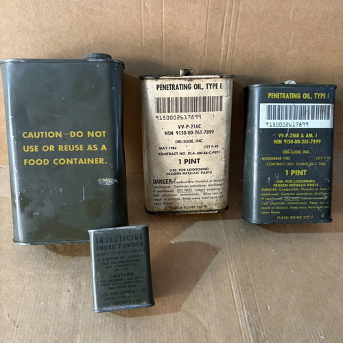 Tin boxes used, set of 4, 2 full and 2 half full