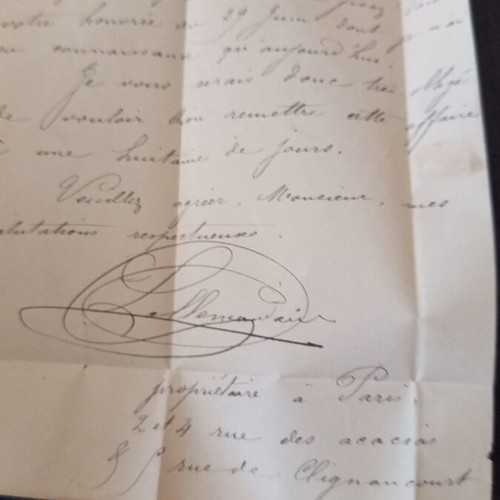 French letter from 1872 with Demeter stamp used