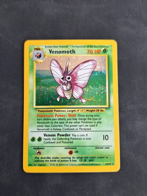 Venomoth Pokemon card new, no symbol error