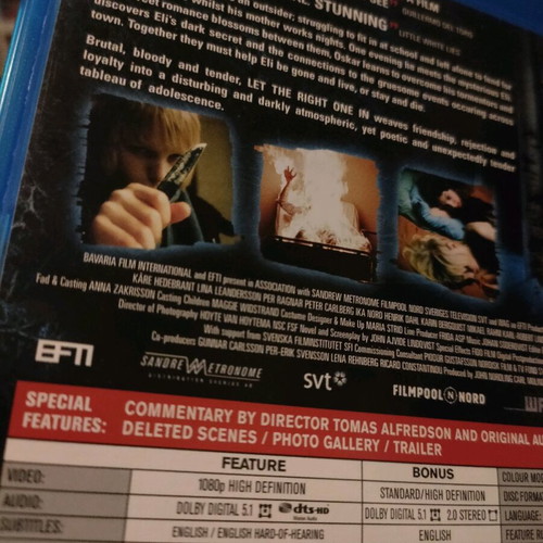 Let The Right One In Blu-Ray like new, Swedish with English subtitles