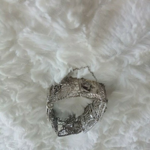 Silver Handmade Smyrna Bracelet 1912, Vintage