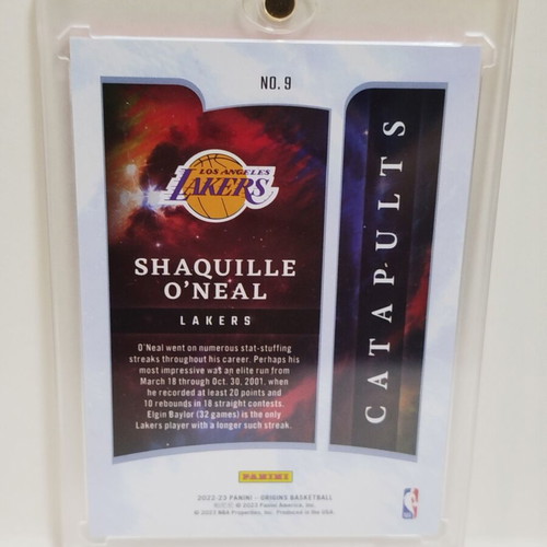 Panini Origins 2022-23 Shaquille O'Neal Catapults Pink card like new