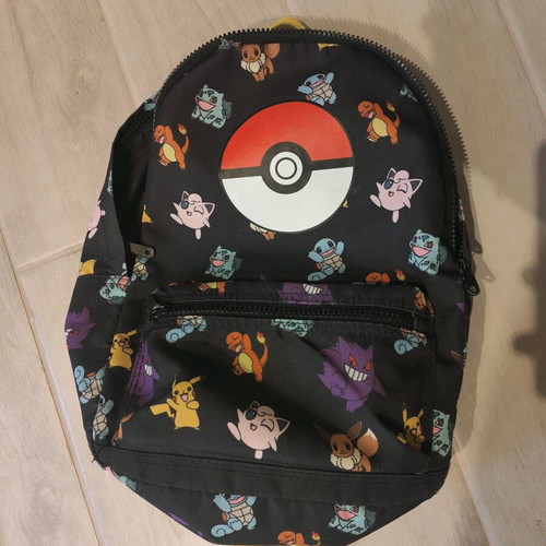Pokemon backpack children's used H&M black multicolor