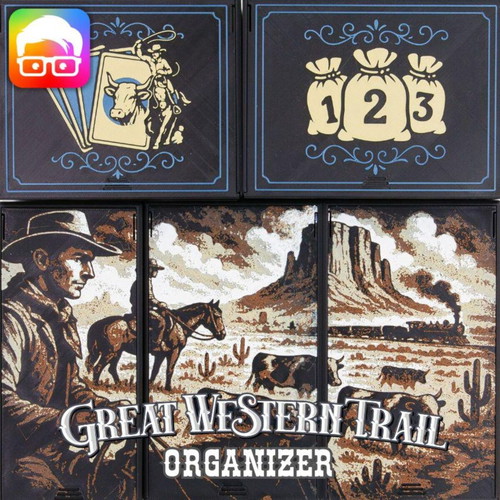 Great Western Trail 2nd Edition Organizer Board Game Insert