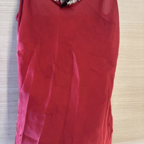Intimissimi red satin lingerie set, camisole and brief, M