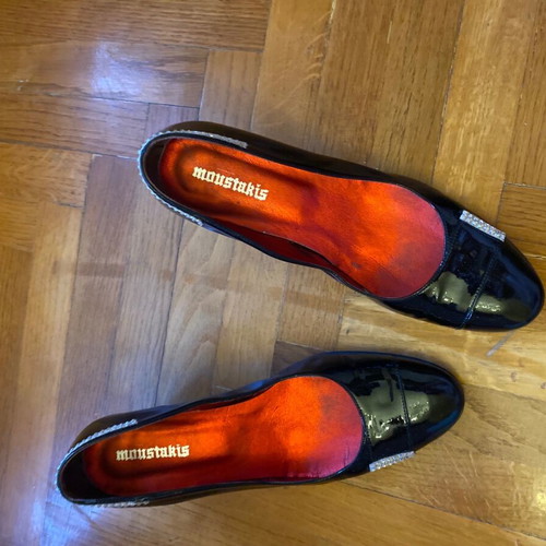 Vintage Y2K coquette heels used, patent leather