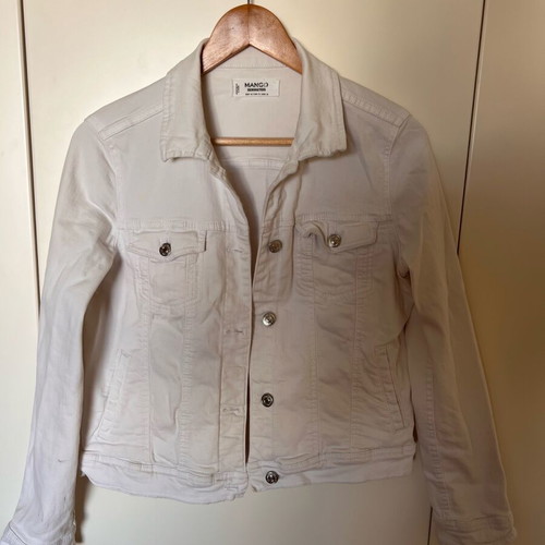 MANGO Denim Jacket women's white used size M