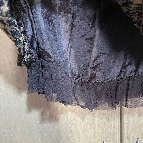 Skirt pie de pou with tulle, like new, beige and brown, size S