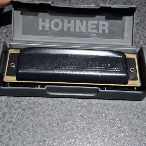 Hohner Pro Harp MS harmonica used, key D, made in Germany