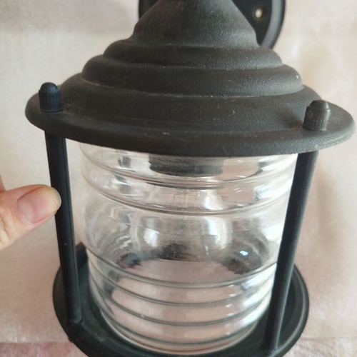 Vintage outdoor lantern lamp black used from the '90s