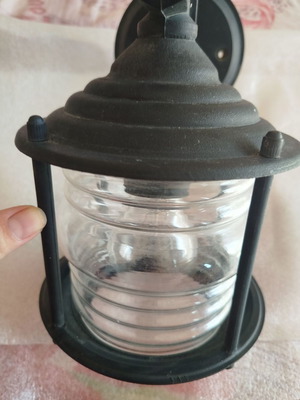 Vintage outdoor lantern lamp black used from the '90s