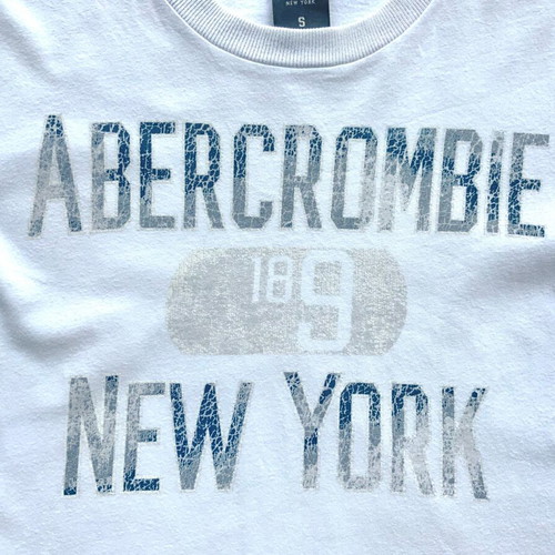 Abercrombie & Fitch Men's Muscle Fit T-shirt Size S White Like New