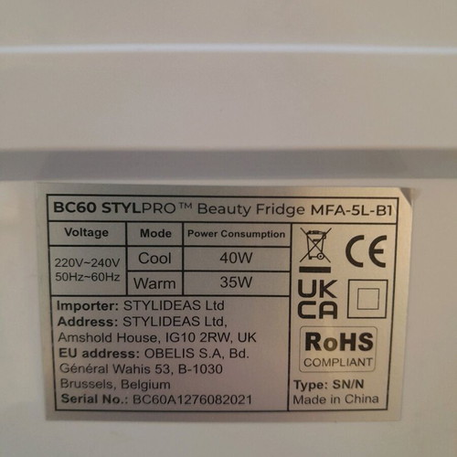 Stylpro cosmetic fridge used, needs repair