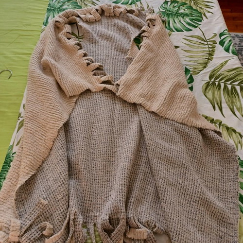 Sleeveless coat used one size, white