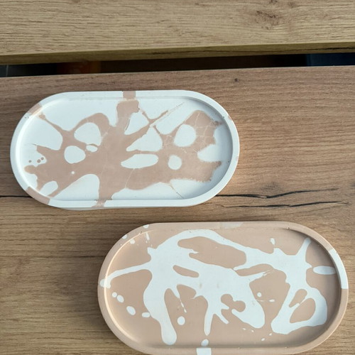 Oval decorative trays The Splash Set like new