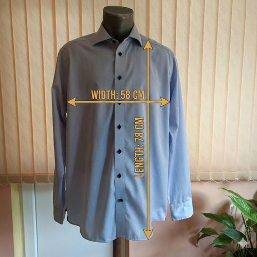 J. Harvest & Frost Premium Light Blue Men's Shirt M 39/40 like new, 100% cotton
