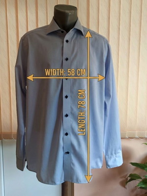 J. Harvest & Frost Premium Light Blue Men's Shirt M 39/40 like new, 100% cotton