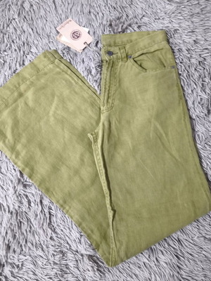 Λινό παντελόνι Marlboro Classics καινούργιο, μέγεθος XS, πράσινο