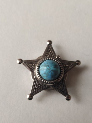 Star talisman like new, silver with turquoise stone