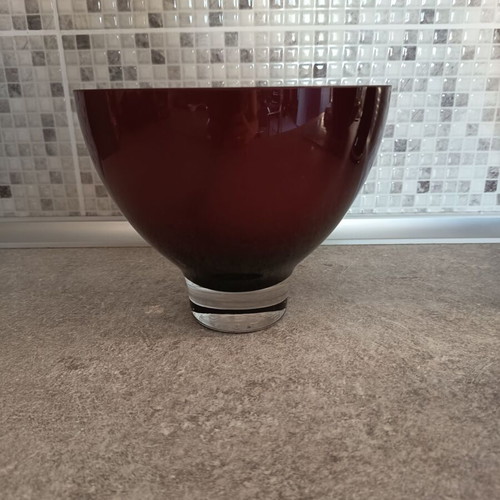 Decorative vases set of 2, heavy glass