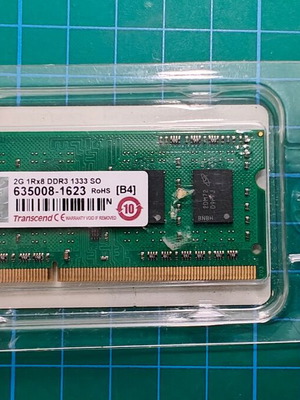 Transcend 2GB DDR3 1333 μνήμη RAM μεταχειρισμένη για laptop