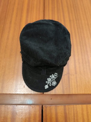 Black corduroy hat small new