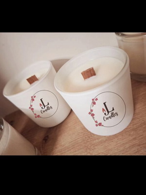 Soy Candle 200g with Wooden Wick 100% Natural New