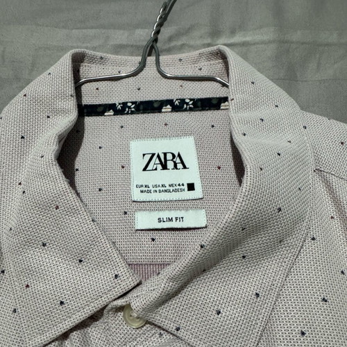 Zara Man light pink shirt XL like new slim fit