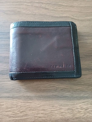 Ted Baker Δερμάτινο Ανδρικό Πορτοφόλι Καφέ-Μαύρο Μεταχειρισμένο