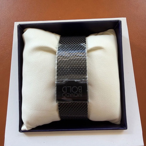 Movado Bold Ion Plated Stainless Steel Quartz Watch new, black