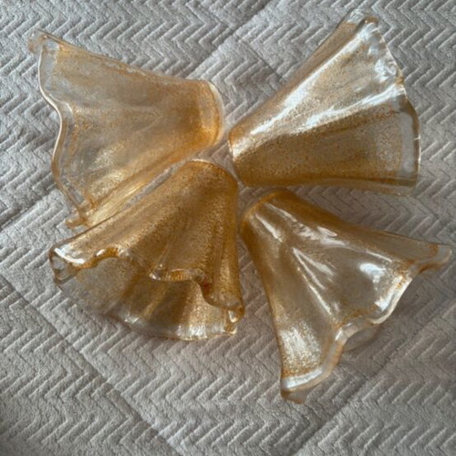 Glass lamp shades pack of 4, honey color, like new, E14