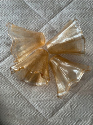 Glass lamp shades pack of 4, honey color, like new, E14