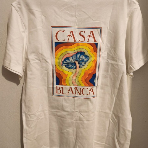 Casablanca white t-shirt new, men's medium