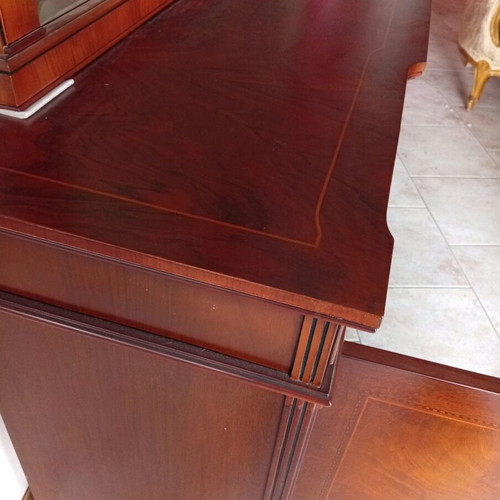 Buffet new with mirror and walnut veneer