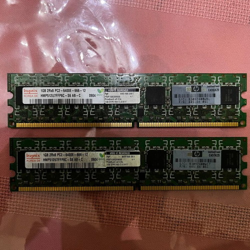 Ram DDR2 2x1GB Hynix hmp512u7ffp8c-s6 ab-c like new