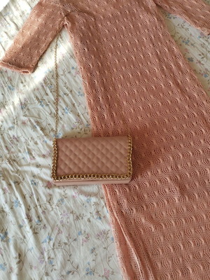 Maxi dress with crochet lace and detachable mini dress, like new, gift bag