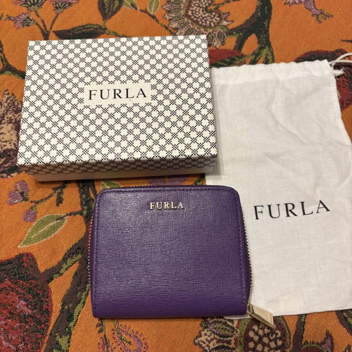 Furla leather wallet, purple