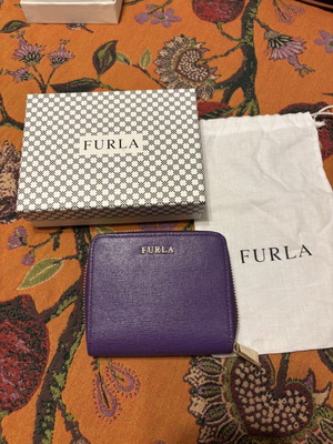 Furla leather wallet, purple