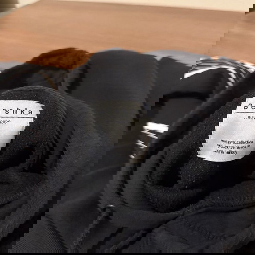 Bershka μαύρο hoodie S με λευκά σχέδια
