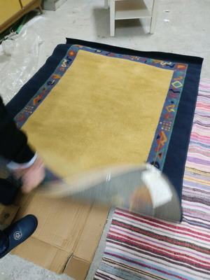 Rug used, cleaned with nice colors