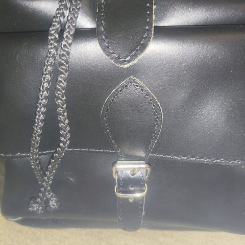 Leather backpack black new, handmade, shoulder bag