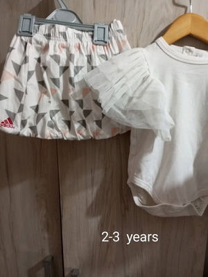 Adidas kids skirt and tulle bodysuit 2-3 years like new