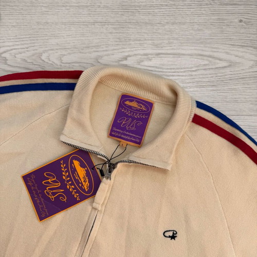 Corteiz Khit ZipUp Fleece Cream jacket new
